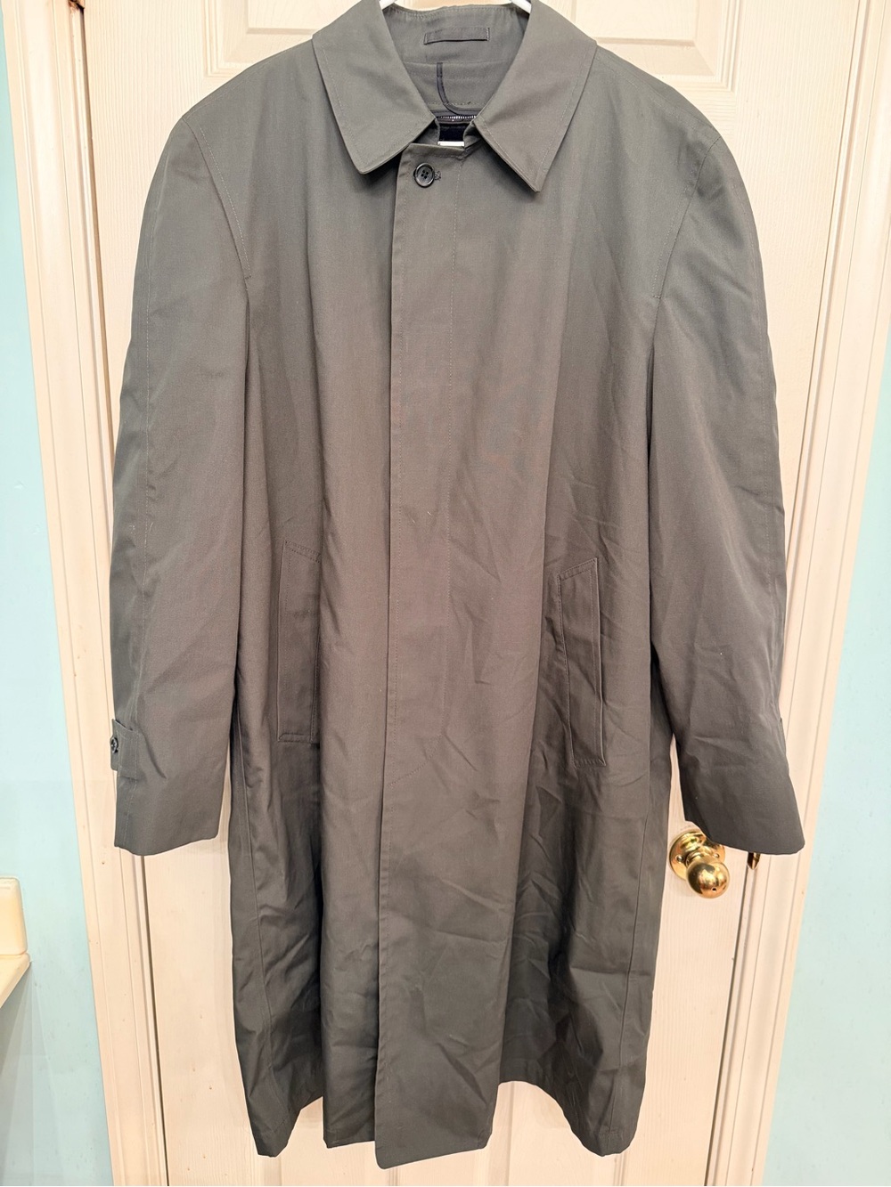 Vintage London Fog Men's Trench Coat in Gray